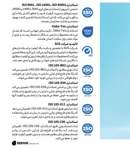 کاربردهای مرکب سابلیمیشن داینس: چاپی خیره کننده! استاندارد های داینس